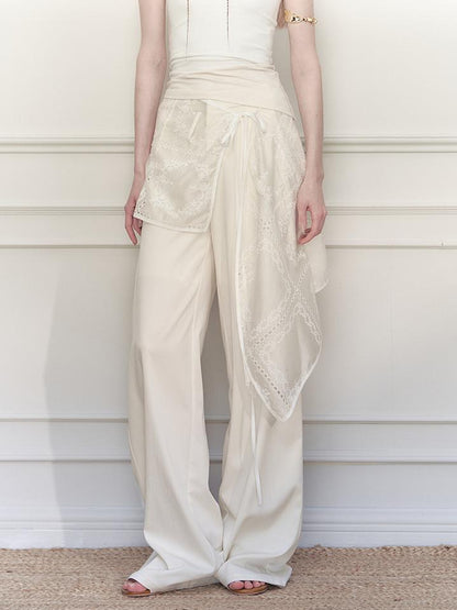 AnnoMundi Sculpted Sheath Trousers With Detachable Lace