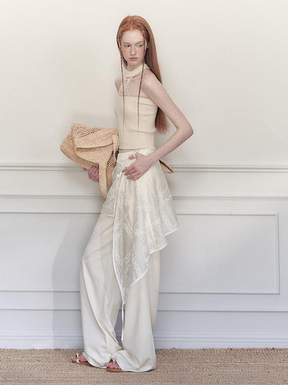 AnnoMundi Sculpted Sheath Trousers With Detachable Lace
