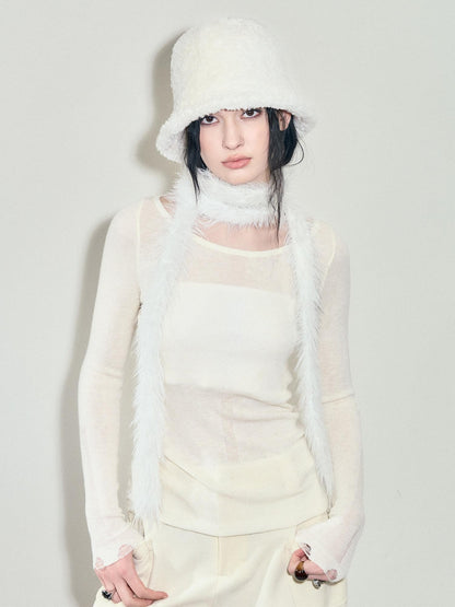 AnnoMundi Semi Sheer Lightweight Knit Nomad Crewneck Women&
