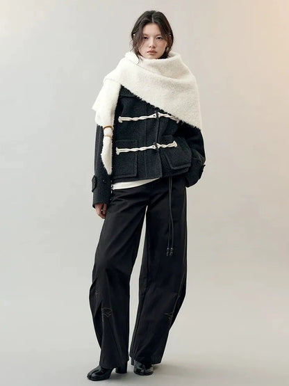 AnnoMundi Shadow Rhythm Short Wool Coat Jacket