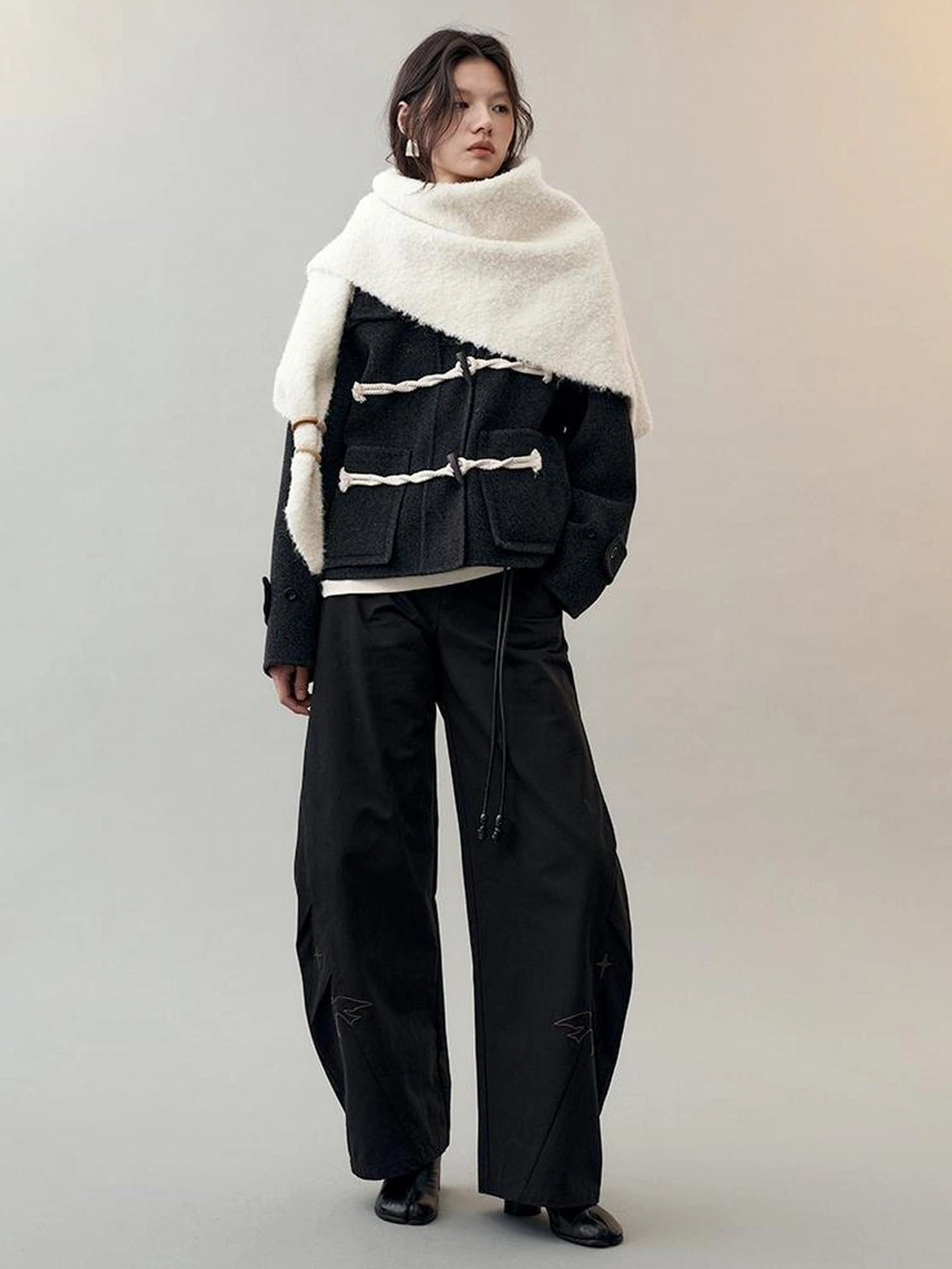 AnnoMundi Shadow Rhythm Short Wool Coat Jacket