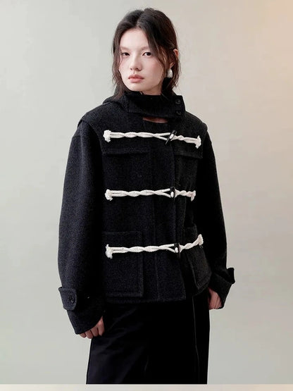 AnnoMundi Shadow Rhythm Short Wool Coat Jacket