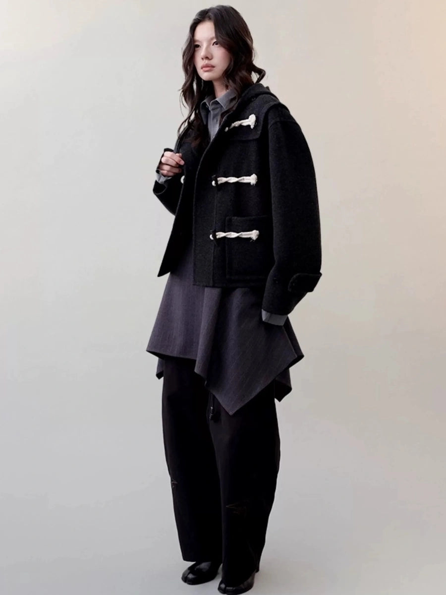 AnnoMundi Shadow Rhythm Short Wool Coat Jacket