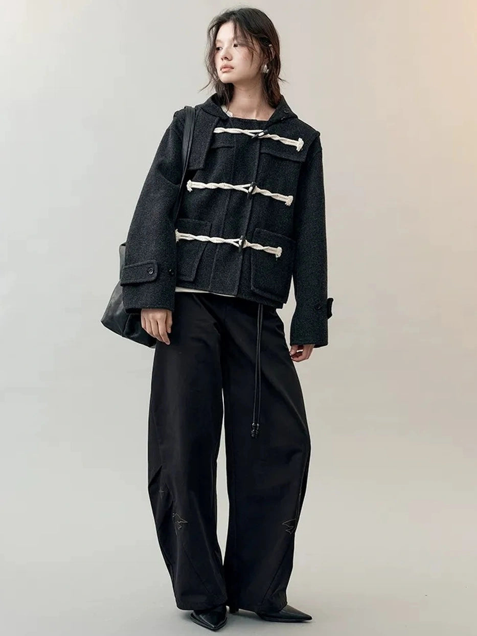 AnnoMundi Shadow Rhythm Short Wool Coat Jacket