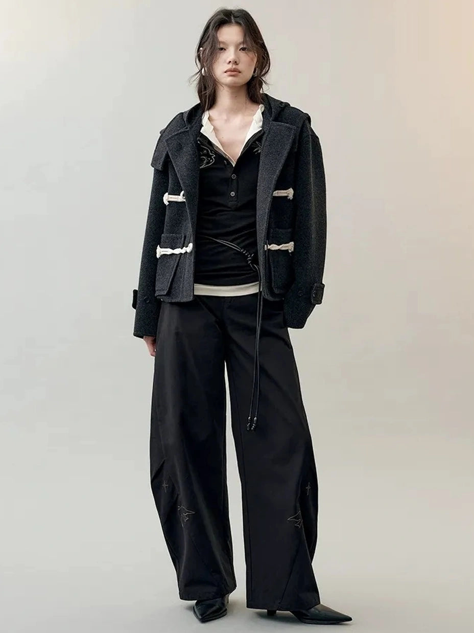 AnnoMundi Shadow Rhythm Short Wool Coat Jacket