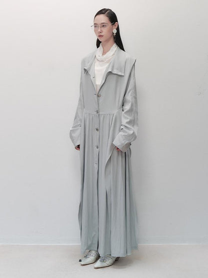 AnnoMundi Sharp Fold Asymmetrical Trench Dress