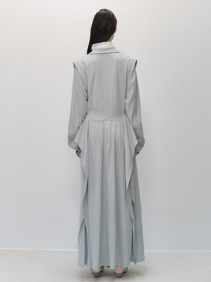 AnnoMundi Sharp Fold Asymmetrical Trench Dress