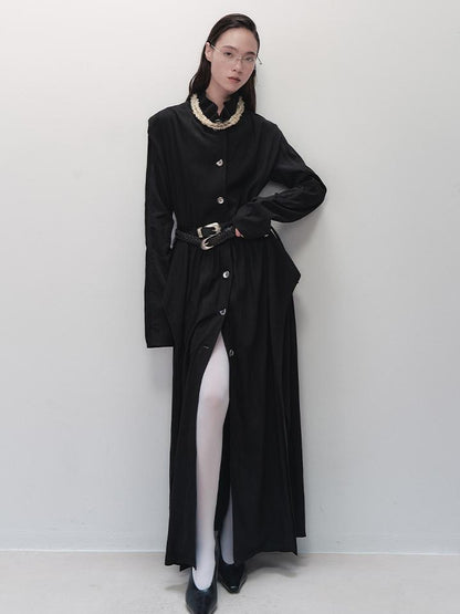 AnnoMundi Sharp Fold Asymmetrical Trench Dress