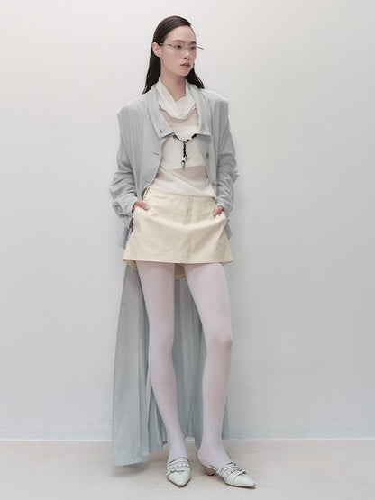 AnnoMundi Sharp Fold Asymmetrical Trench Dress