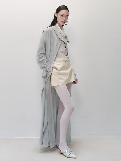 AnnoMundi Sharp Fold Asymmetrical Trench Dress