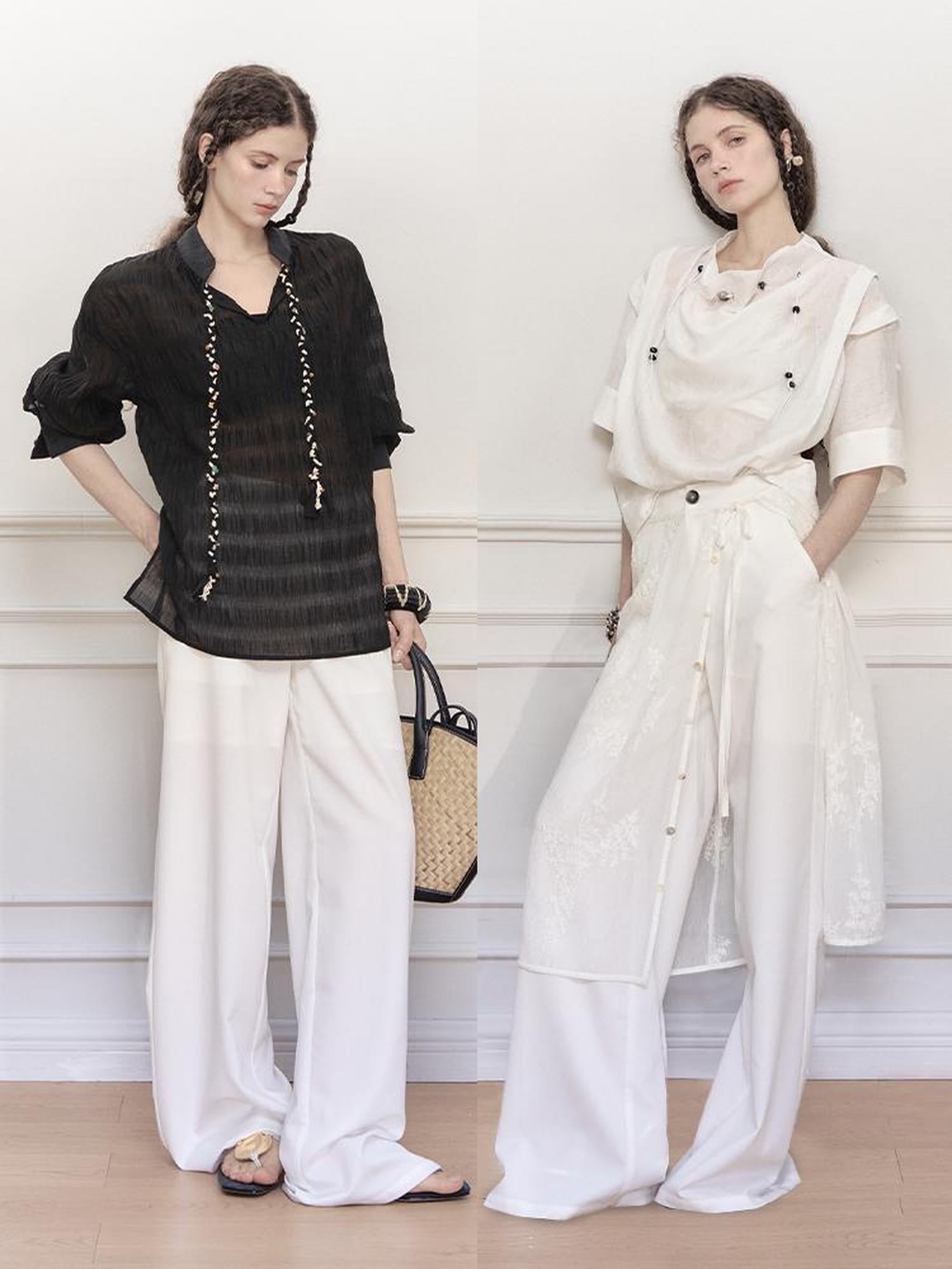 AnnoMundi Sheer Overlay Detachable Trouser Skirt