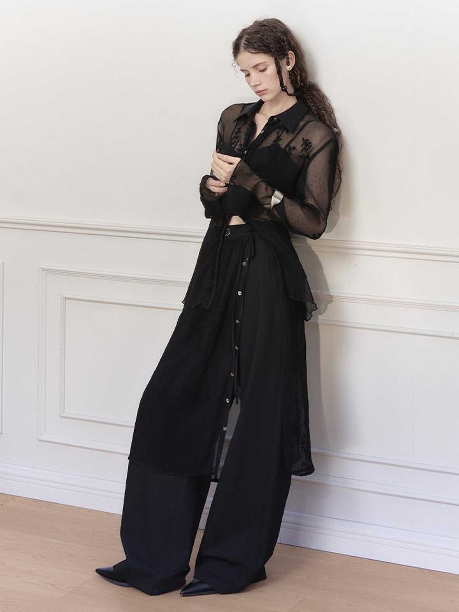 AnnoMundi Sheer Overlay Detachable Trouser Skirt