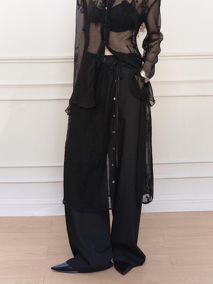 AnnoMundi Sheer Overlay Detachable Trouser Skirt
