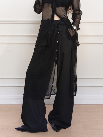 AnnoMundi Sheer Overlay Detachable Trouser Skirt