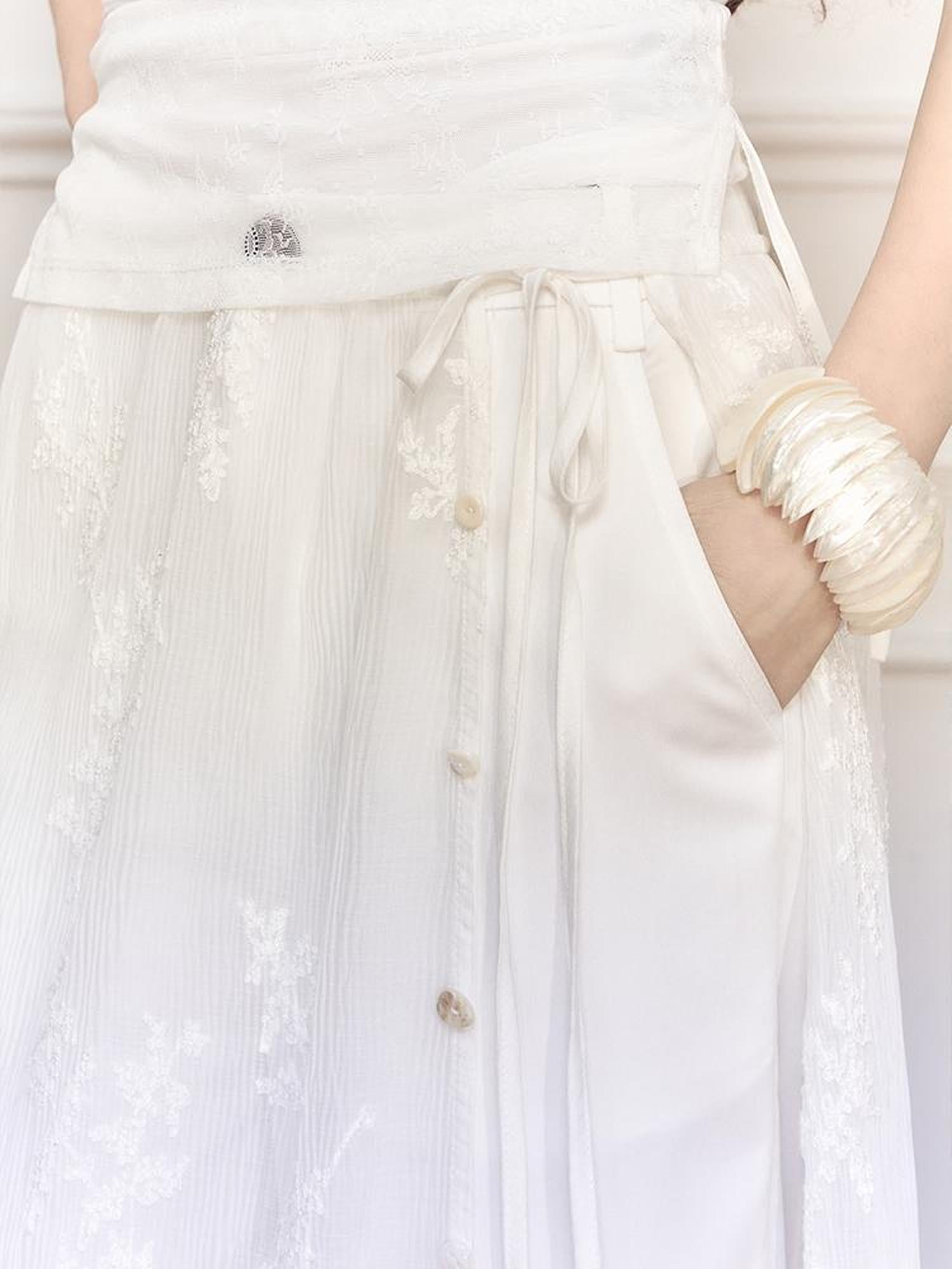 AnnoMundi Sheer Overlay Detachable Trouser Skirt