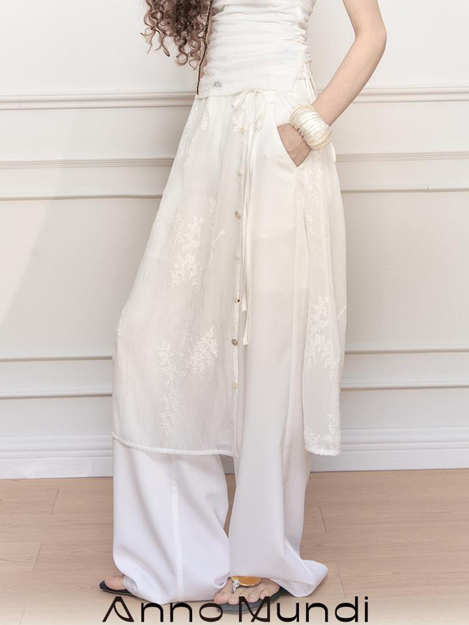 AnnoMundi Sheer Overlay Detachable Trouser Skirt