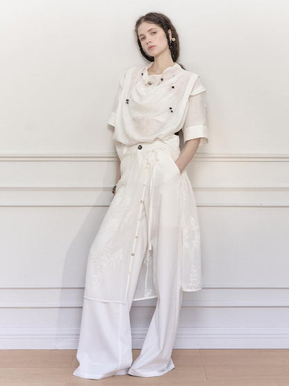 AnnoMundi Sheer Overlay Detachable Trouser Skirt