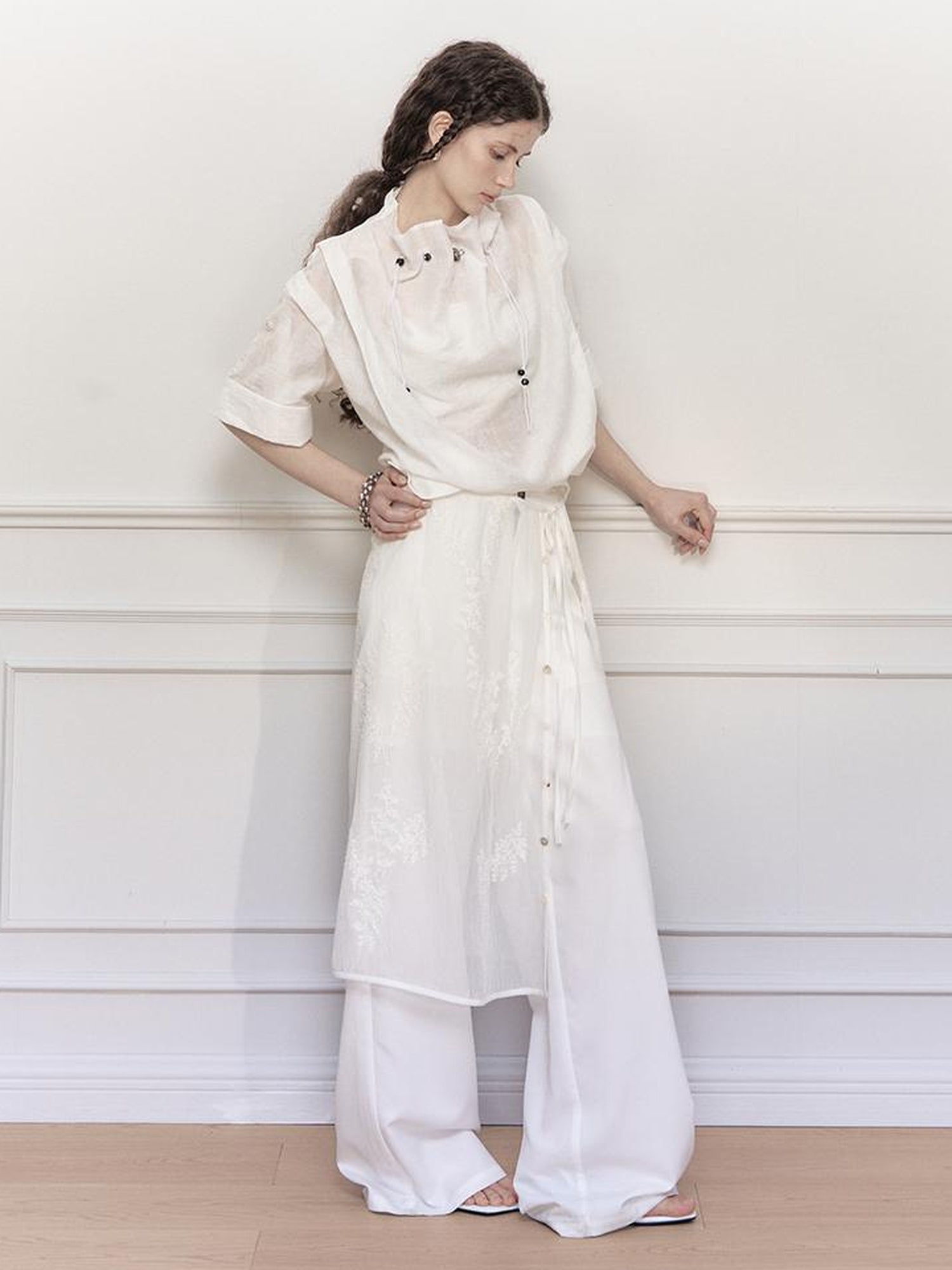 AnnoMundi Sheer Overlay Detachable Trouser Skirt