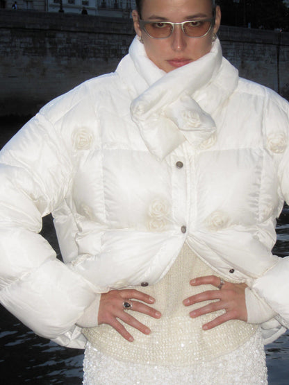 AnnoMundi Short Puffer Jacket With Dreamy Rose Fill