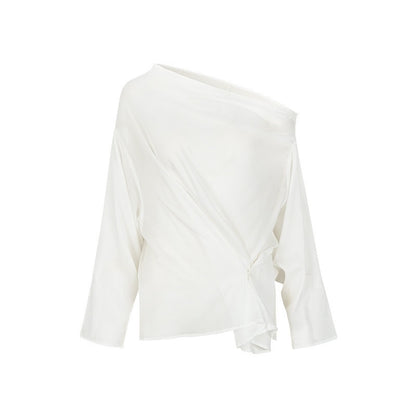 AnnoMundi_Single_Side_Draped_Pleat_Semi_Sheer_Women&