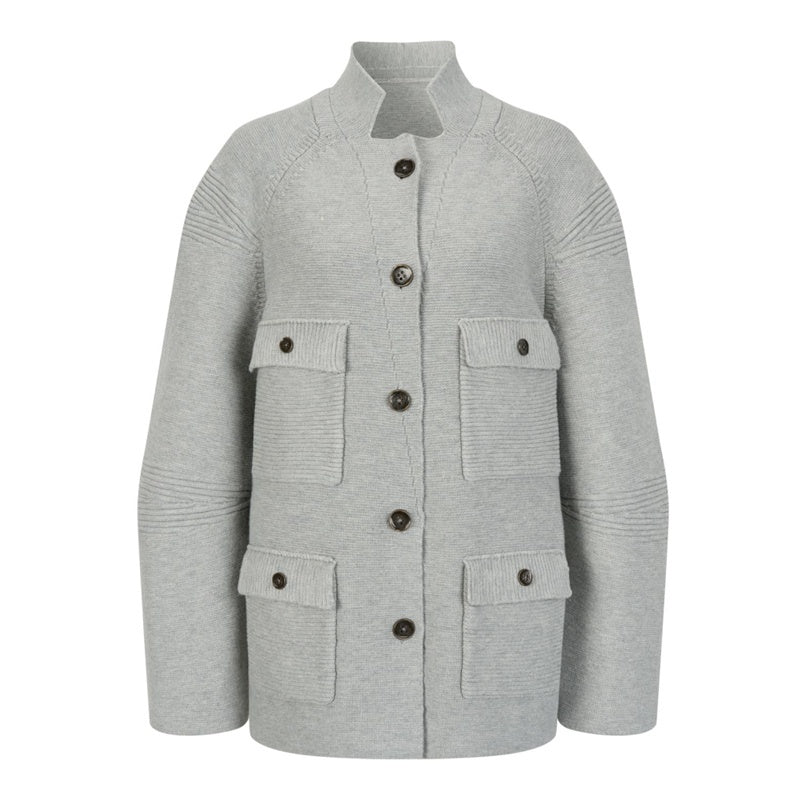 AnnoMundi Slouchy Stand Collar Raglan Pocket Women&
