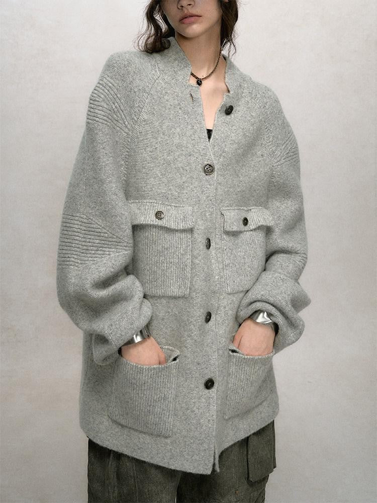 AnnoMundi Slouchy Stand Collar Raglan Pocket Women&