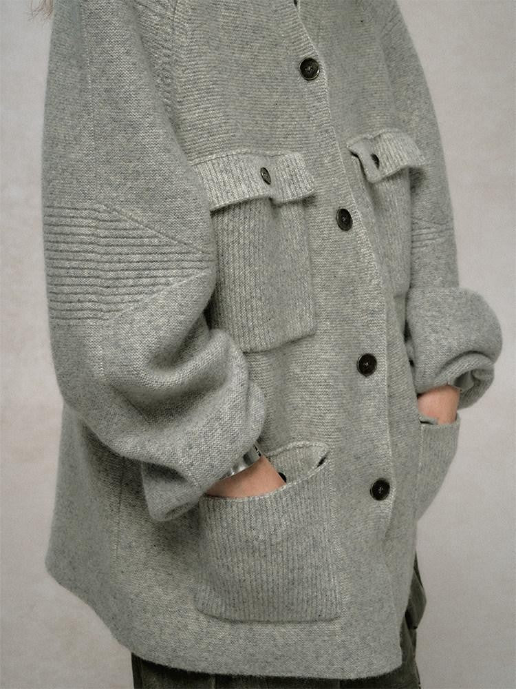 AnnoMundi Slouchy Stand Collar Raglan Pocket Women&