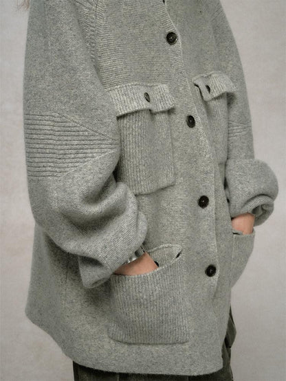 AnnoMundi Slouchy Stand Collar Raglan Pocket Women&