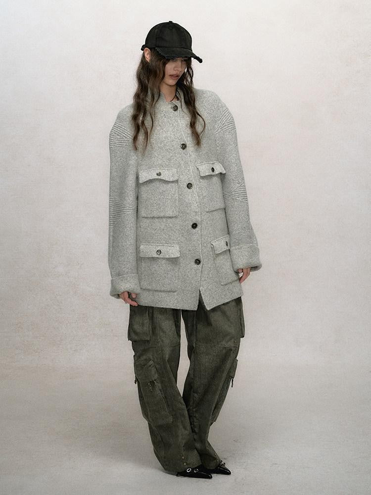AnnoMundi Slouchy Stand Collar Raglan Pocket Women&