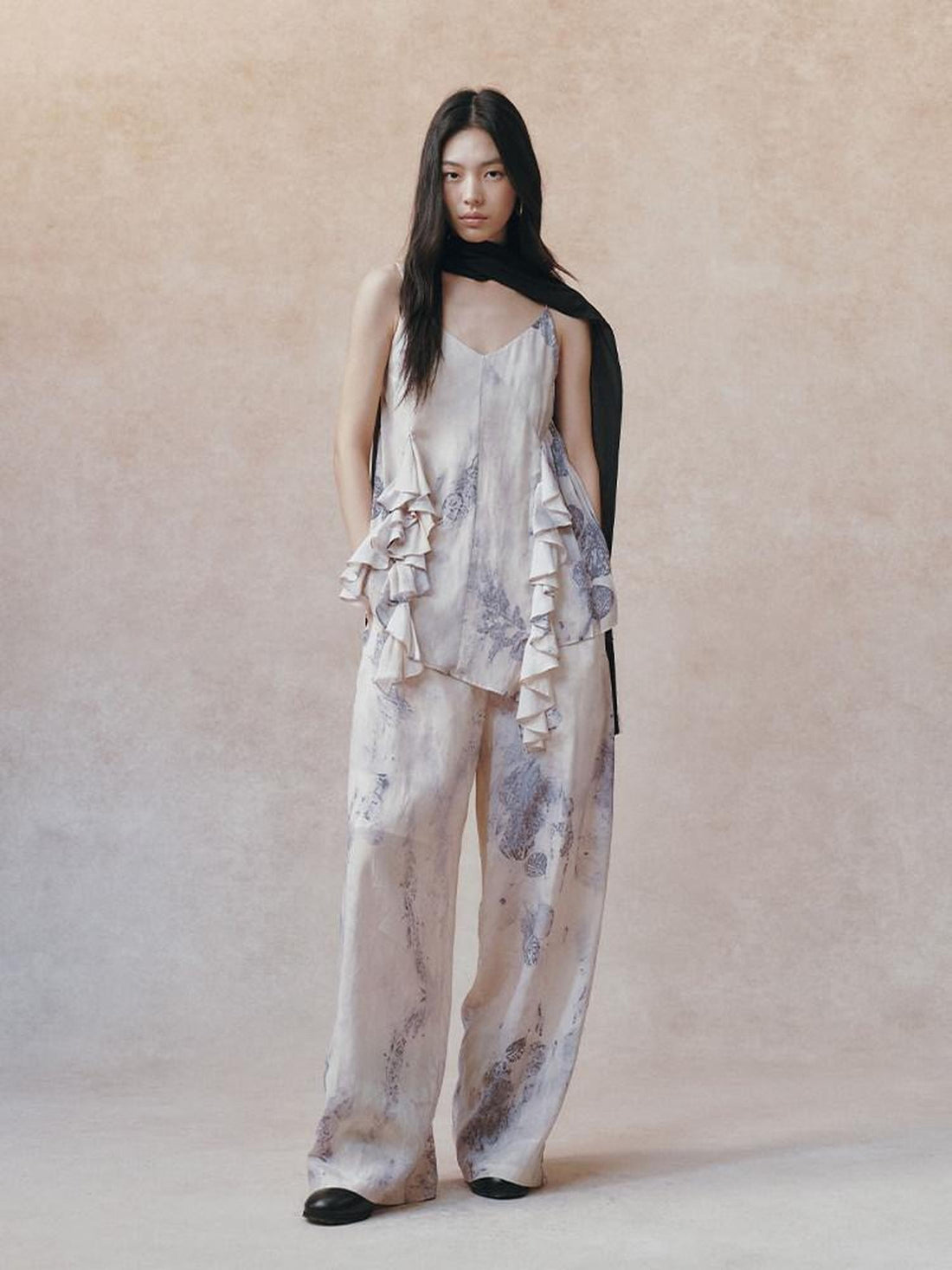 AnnoMundi Smoky Brown Sheen Colorblock Patchwork Ombre Women&