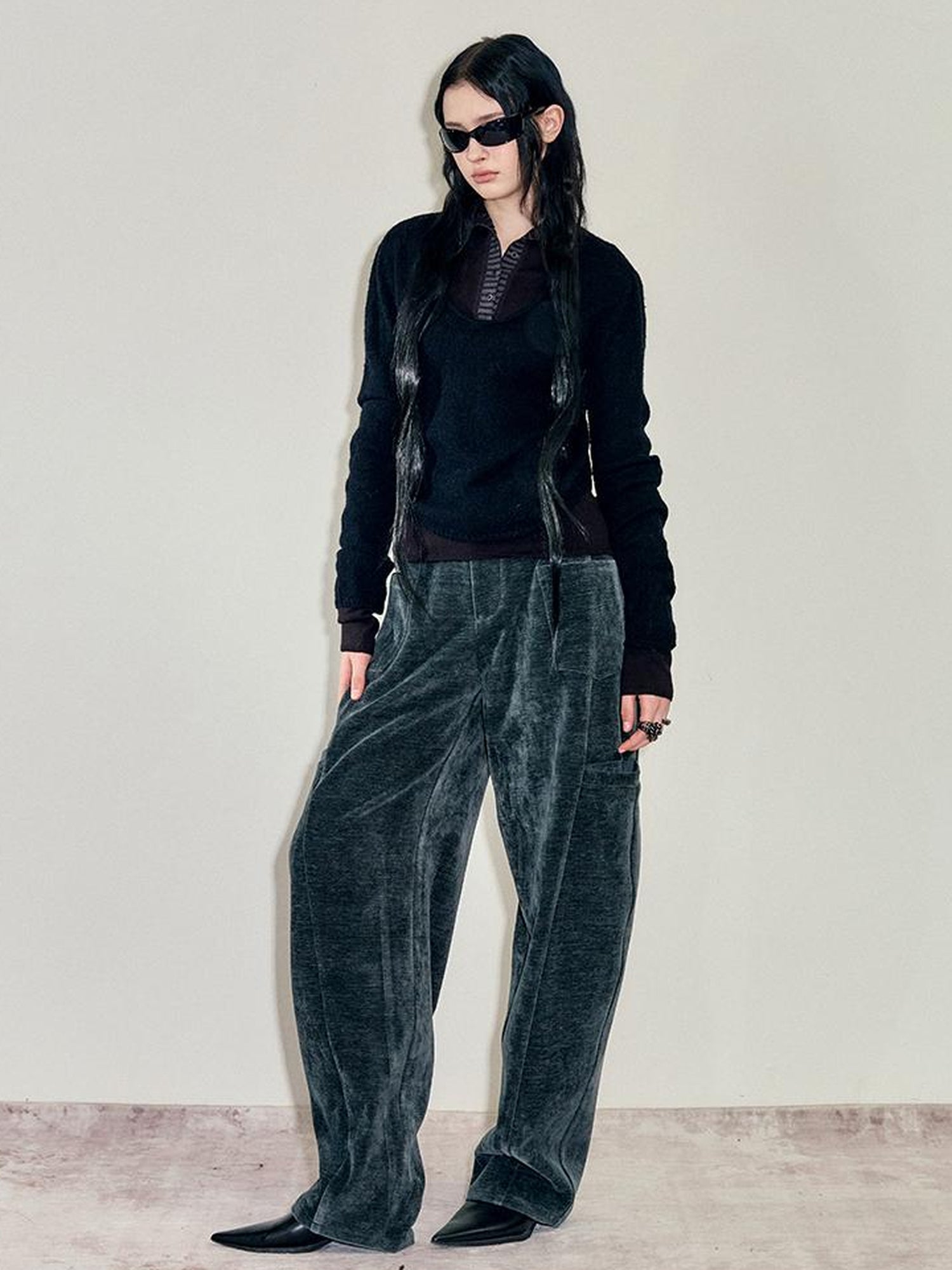 AnnoMundi Snowy Corded Wide Leg Trousers With Pockets