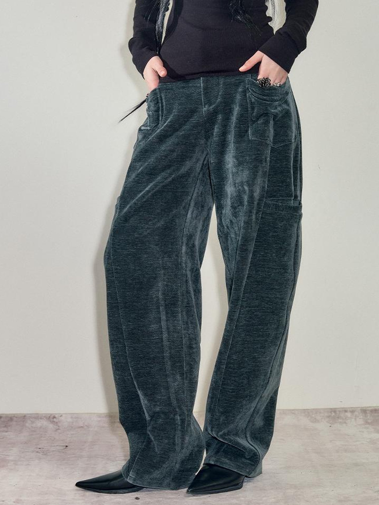 AnnoMundi Snowy Corded Wide Leg Trousers With Pockets