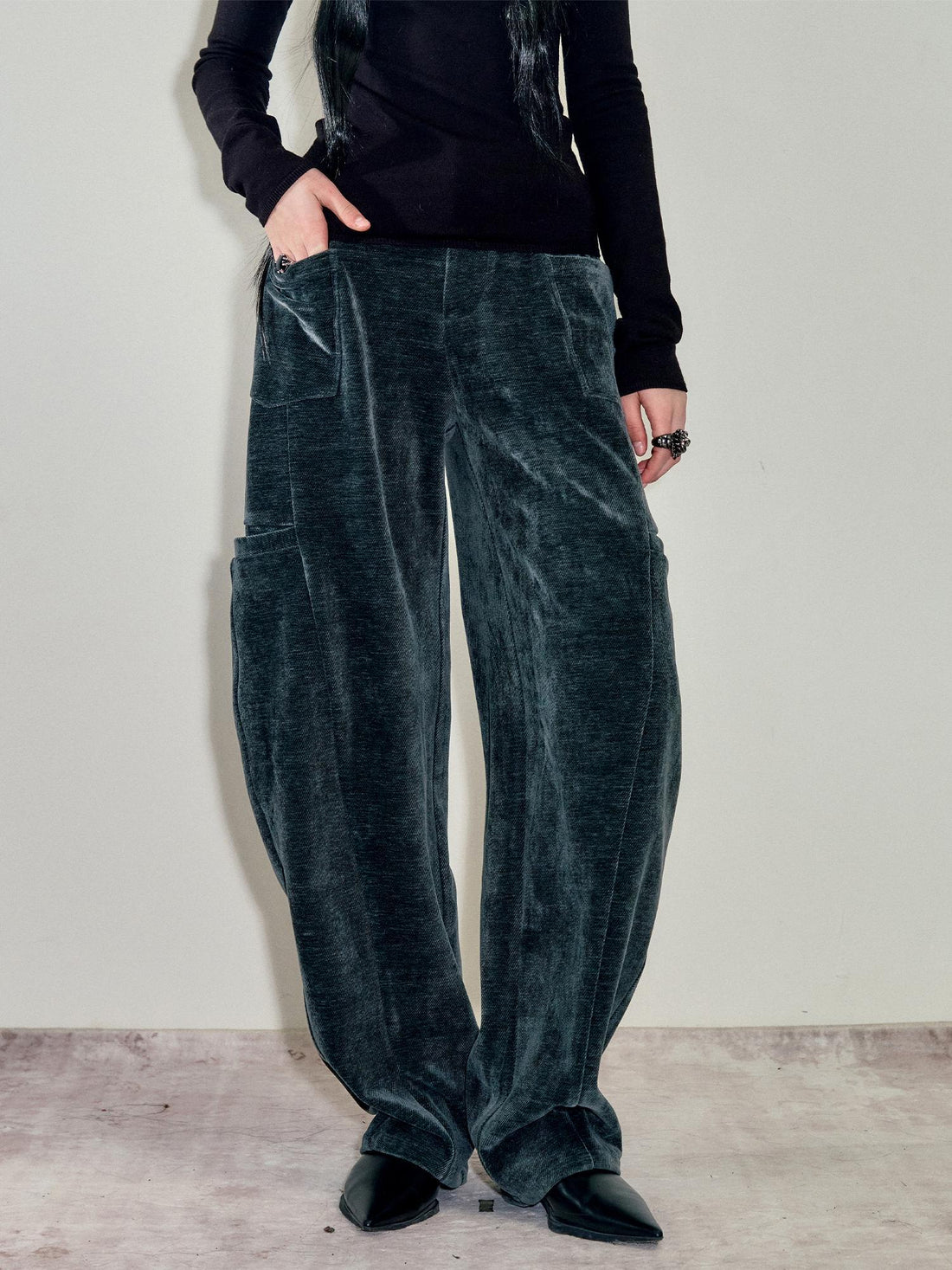 AnnoMundi Snowy Corded Wide Leg Trousers With Pockets