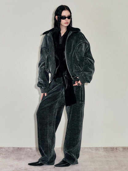 AnnoMundi Snowy Corded Wide Leg Trousers With Pockets