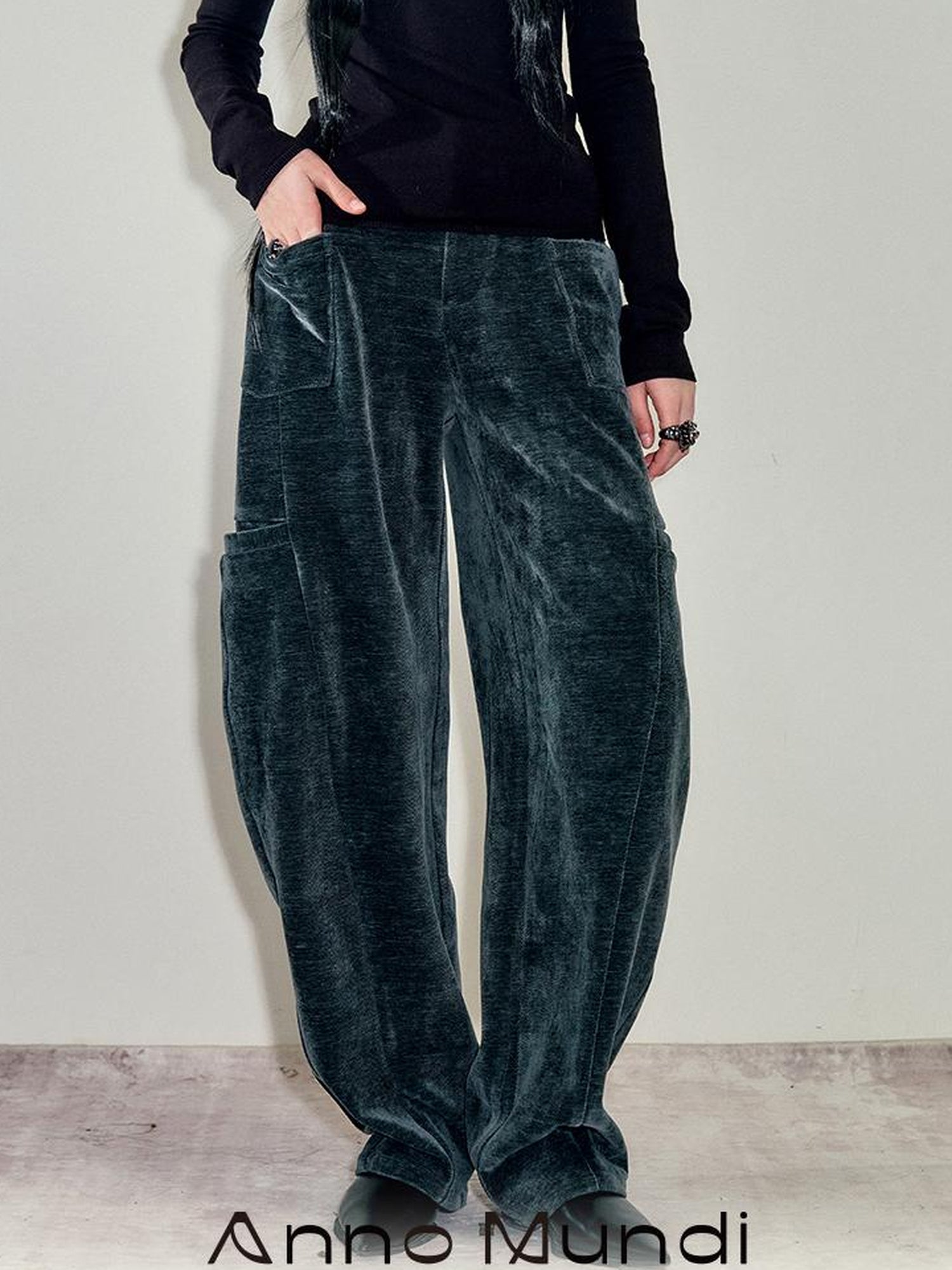 AnnoMundi Snowy Corded Wide Leg Trousers With Pockets