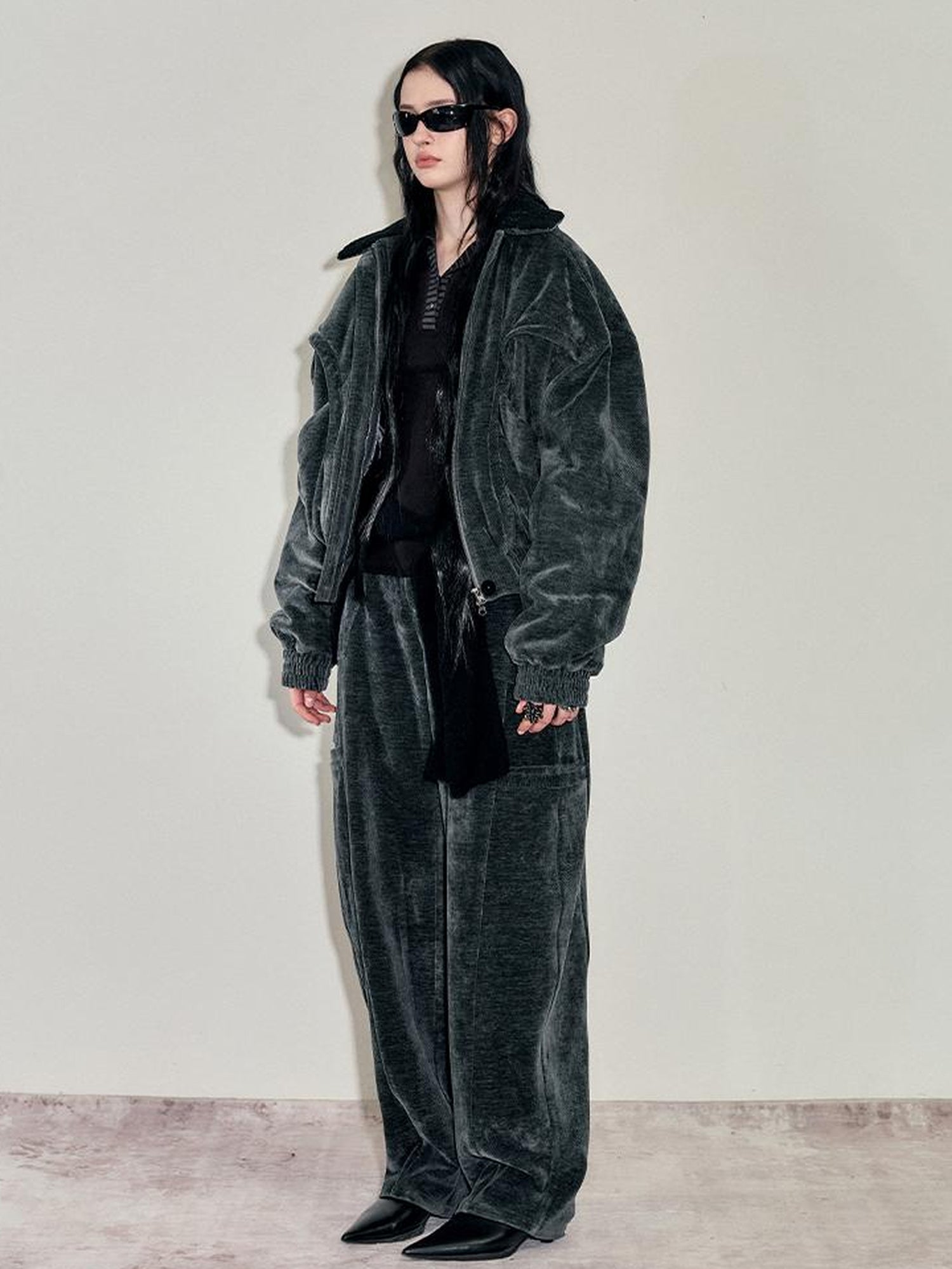 AnnoMundi Snowy Corded Wide Leg Trousers With Pockets
