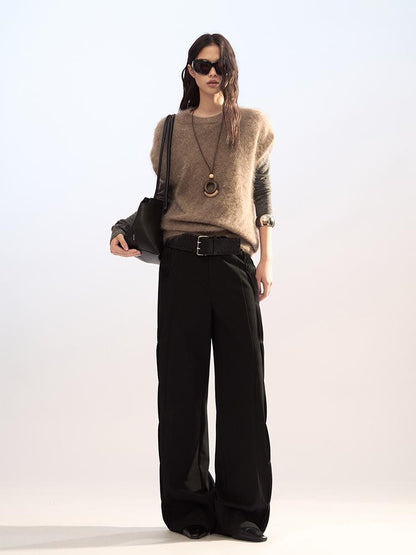 AnnoMundi Soft Knit Sleeveless Round Neck 100% Wool Women&