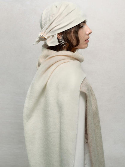 AnnoMundi Soft Loop Wool Gradient Fringe Scarf