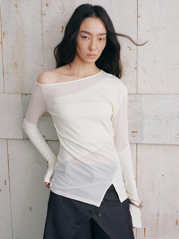 AnnoMundi Soft Shoulder Panelled Asymmetric Neck Women&