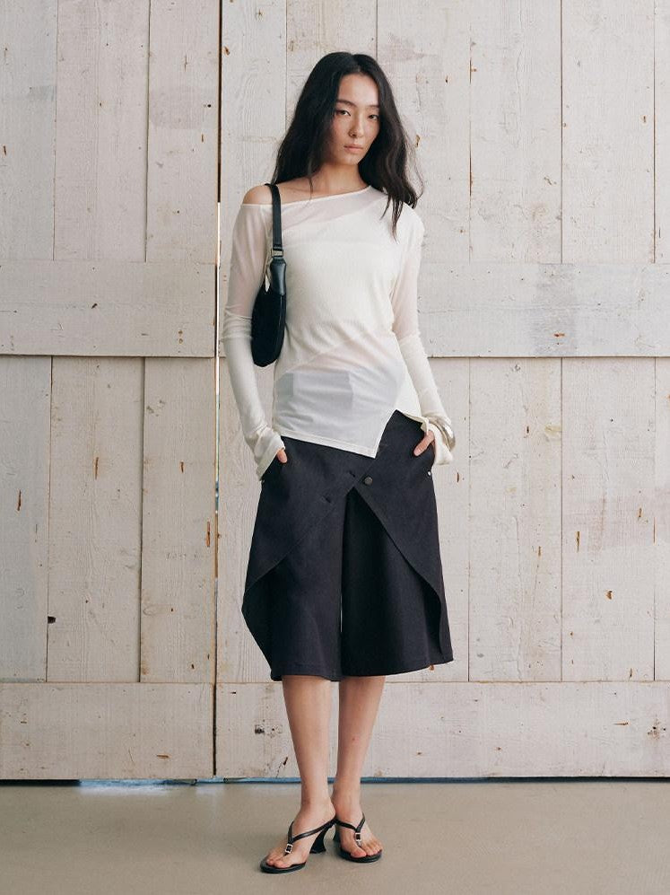 AnnoMundi Soft Shoulder Panelled Asymmetric Neck Women&