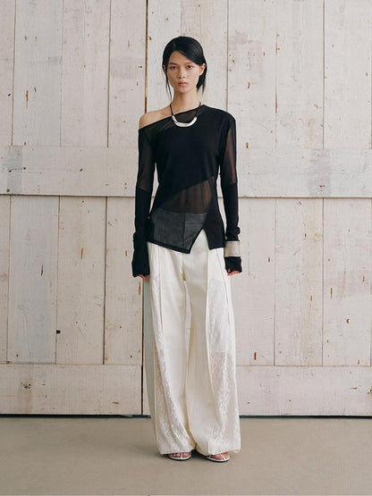 AnnoMundi Soft Shoulder Panelled Asymmetric Neck Women&