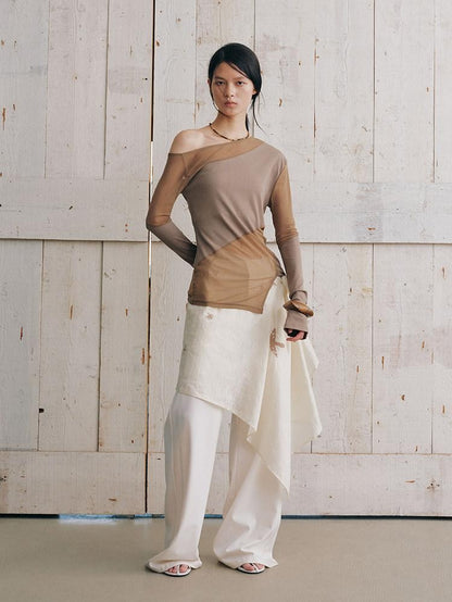 AnnoMundi Soft Shoulder Panelled Asymmetric Neck Women&