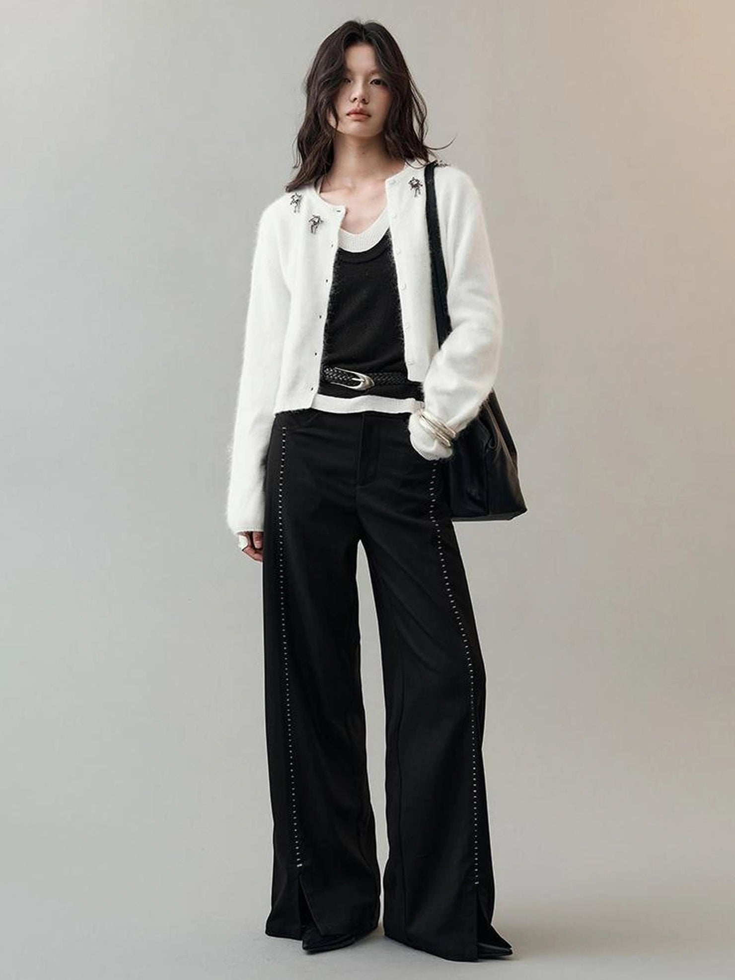 AnnoMundi Soft Touch Knit Cardigan V-neck T-shirt Long Sleeve Cardigan