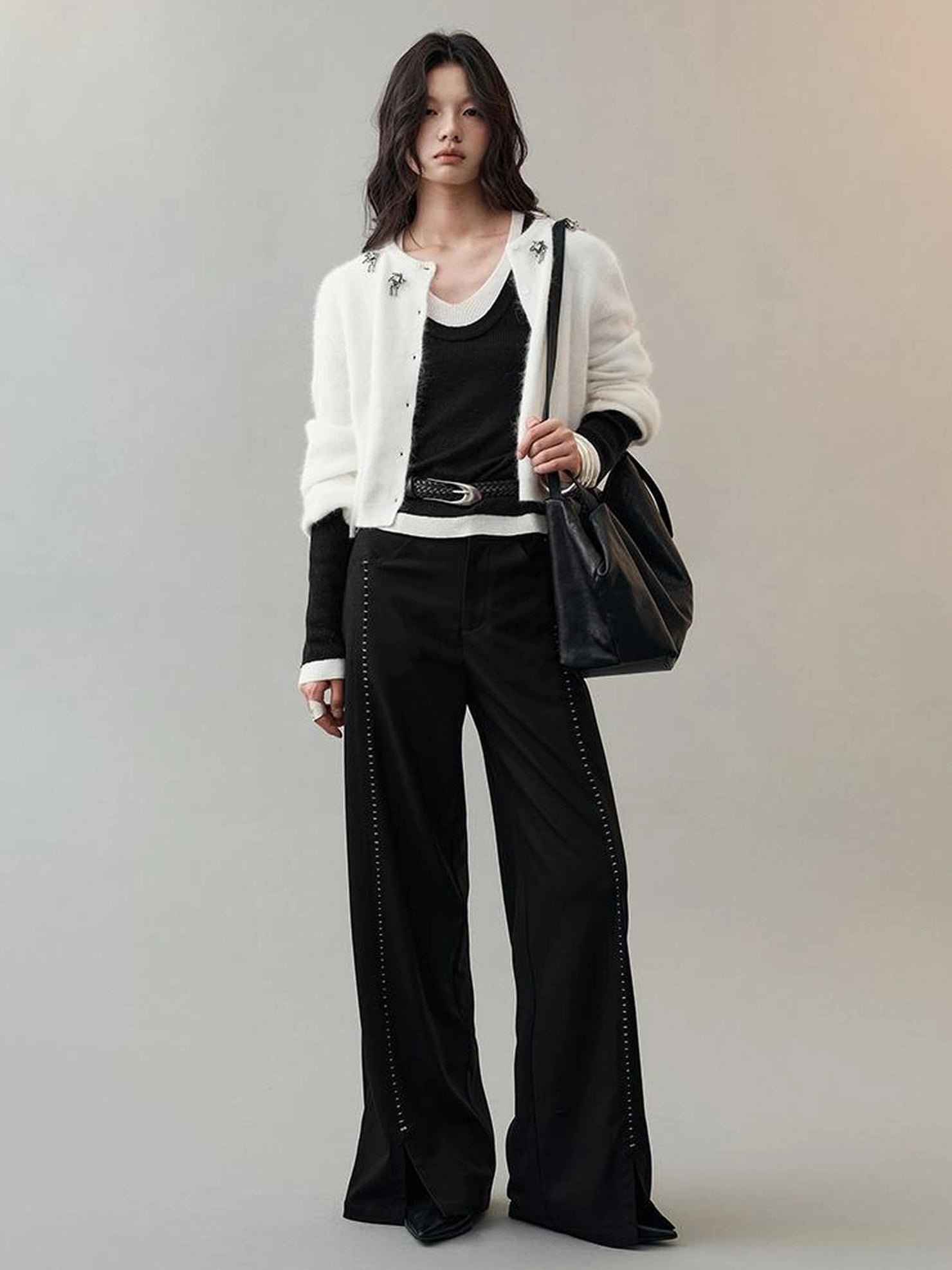 AnnoMundi Soft Touch Knit Cardigan V-neck T-shirt Long Sleeve Cardigan