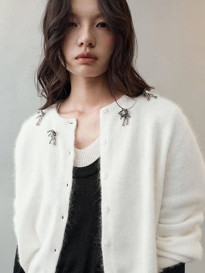 AnnoMundi Soft Touch Knit Cardigan V-neck T-shirt Long Sleeve Cardigan