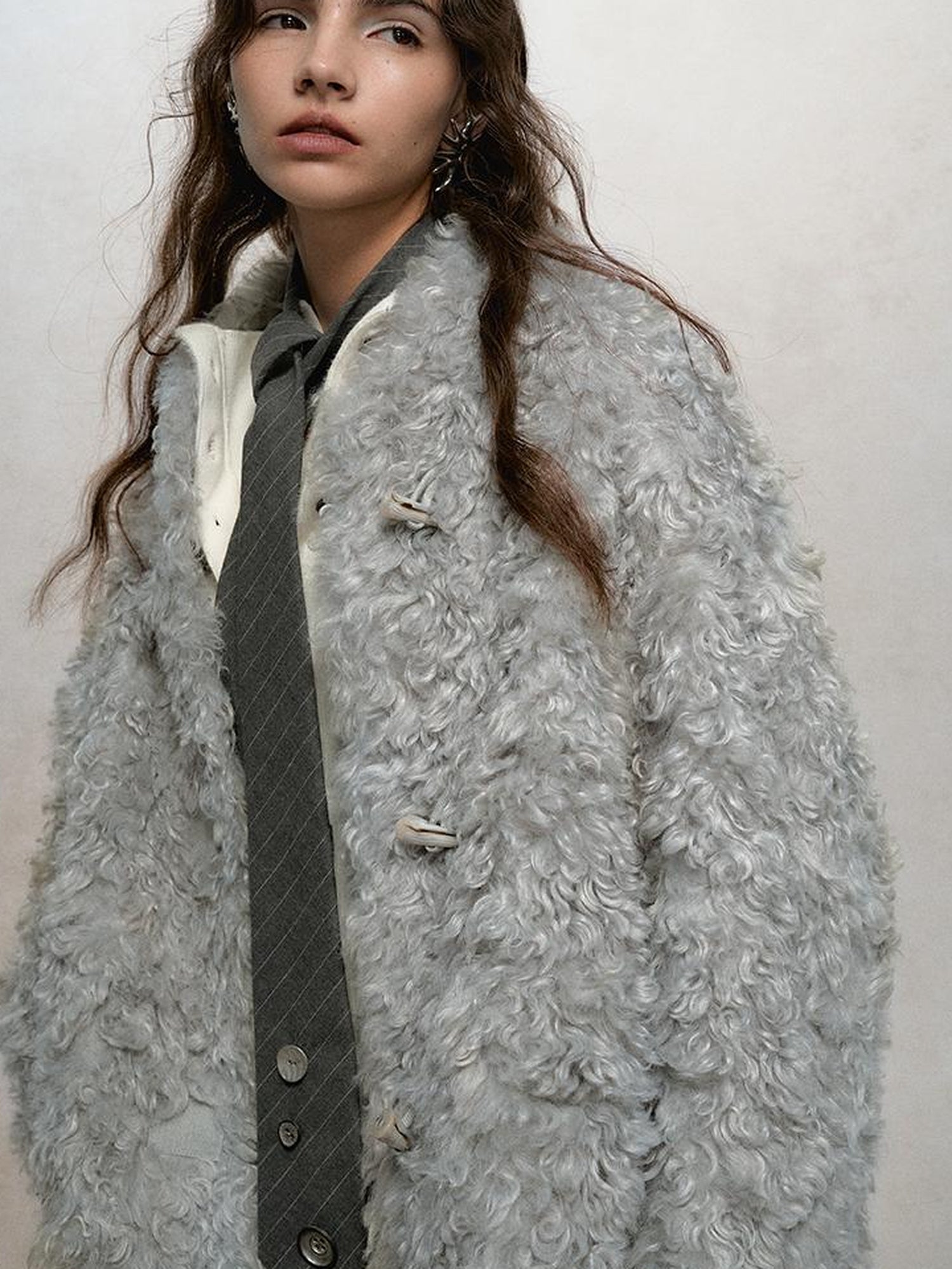 AnnoMundi Soft Wave Reversible Shearling Cropped Jacket