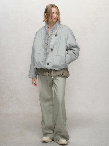AnnoMundi Soft Wave Reversible Shearling Cropped Jacket