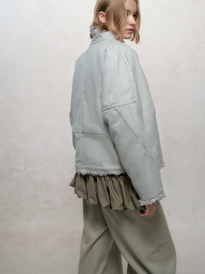 AnnoMundi Soft Wave Reversible Shearling Cropped Jacket