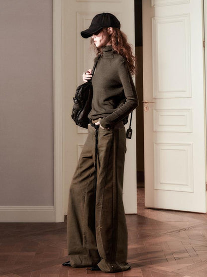 AnnoMundi Soft Wool High Neck Knit Top