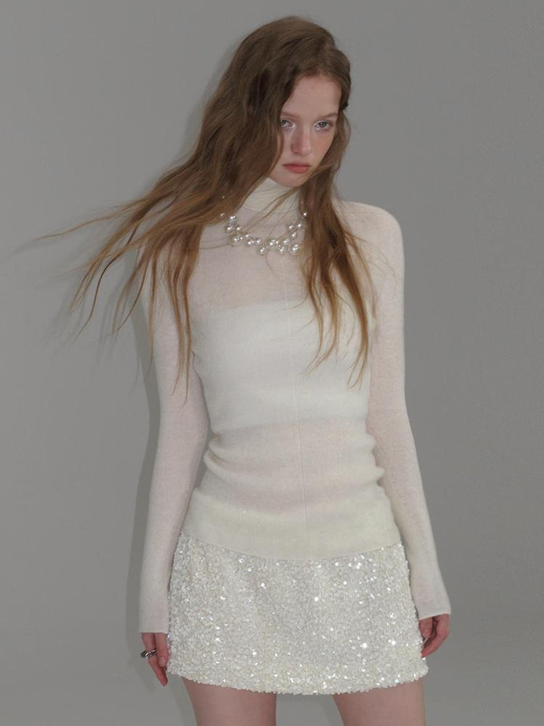 AnnoMundi Sparkle Sequin Black Velvet Mini Skirt